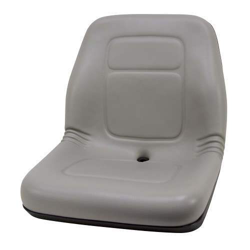 1430 High-Back Plastic Pan Gray Seat Black Talon 143000GR [300336]
