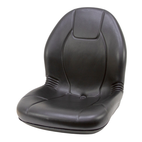 1490 Ultra-High Back Black Plastic Pan Seat Black Talon 149000BK [300339]