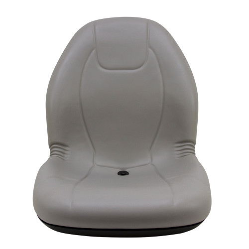 1490 Ultra-High Back Gray Plastic Pan Seat Black Talon 149000GR [300340]