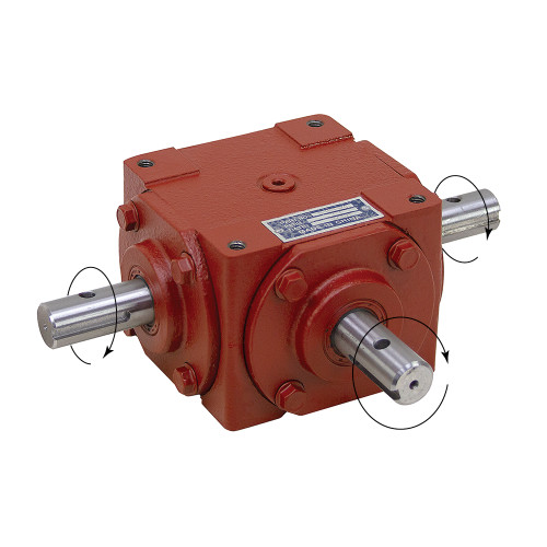 1:1 32 HP RA Gearbox 3 Shafts All Keyed and Crosshole [604021]