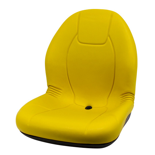 1490 Ultra-High Back Yellow Plastic Pan Seat Black Talon 149000YE [300341]