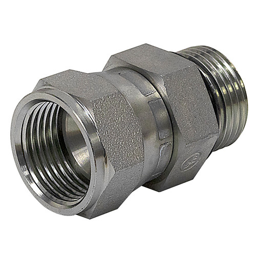 JIC 4 Male x ORFS 4 Female Swivel Straight FF6504-04-04 Adapter