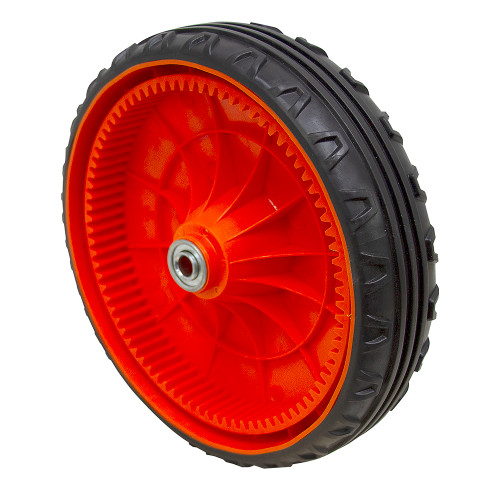 10.5 x 2.5 Rubber Black Tire w/ Orange Plastic Hub [700659]