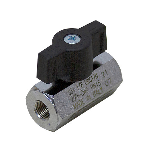 1/8" NPT Plated Brass Ball Valve HYPRO 90FFB18 [200750]