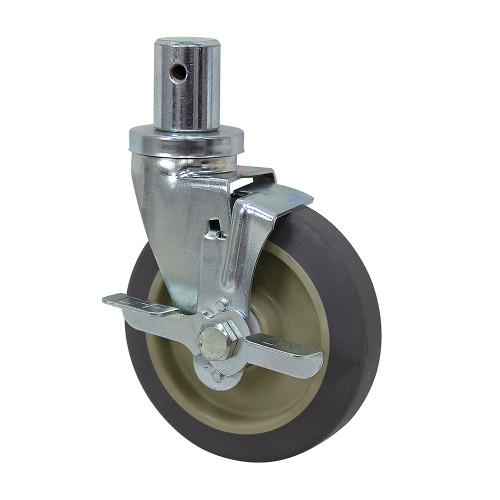 6x1-1/4 JARVIS Swivel Stem Caster W/ Brake Set of Four [700685]