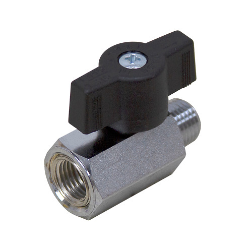 1/4" NPT Male/Female Plated Brass Ball Valve HYPRO 90FMB14 [200755]