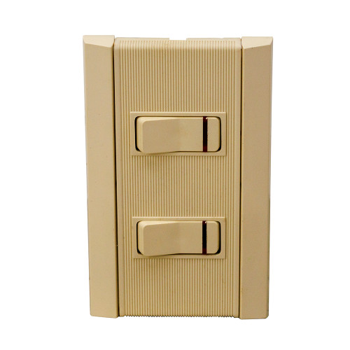 Illuminated Double SPST 10 Amp Switch Assy Luminex LX 202 CONM. DOBLE [501615]