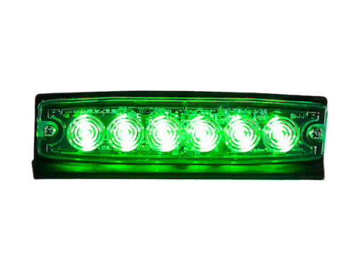 12-24 Volt DC Green Ultra Thin 5" LED Strobe Light Buyer Products 8892209 [501632]