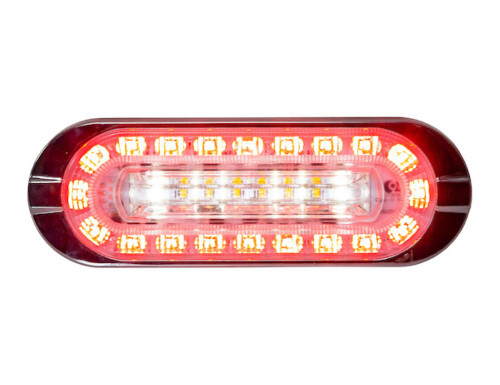 10-33 Volt DC 6" Amber/Red Combination LED Stop/Turn/Tail, Backup and Strobe Light Buyers Products 5626432 [501636]