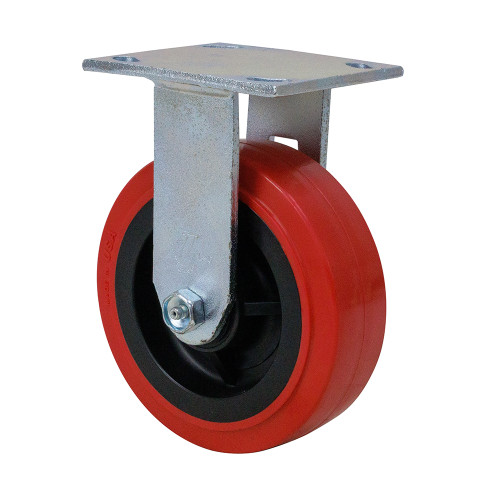 6" x 2" Rigid Plate Caster Pemco ER6X2TPU [700747]