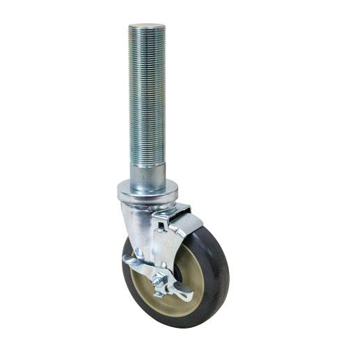 5" x 1-1/4" Swivel Threaded Stem Caster Set of Two Swivel and Two Rigid Jarvis 70016 [700751]