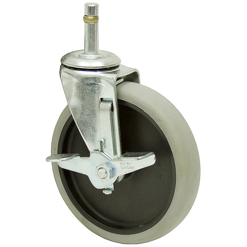5x15/16 Grip Ring Swivel Stem Caster w/Brake [700206]