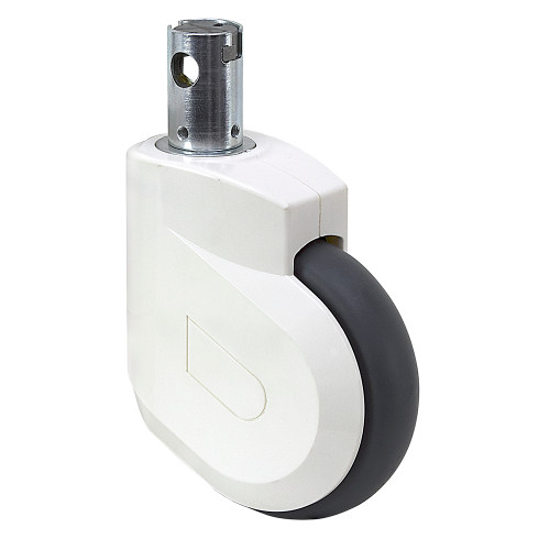 5" x 1-1/4" Rhombus Swivel Round Stem Caster w/ Total Brake 390R 35K125R Z985 C [700284]