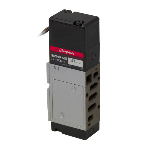 12 Volt DC 4-Way 2-Pos Humphrey Solenoid Air Valve HA240-4E1-81-12VDC [400337]