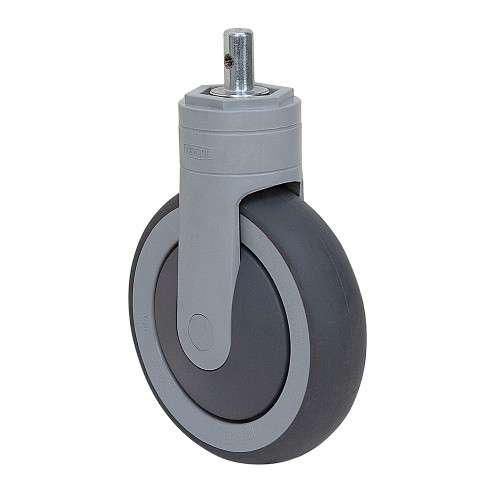 5" x 1-1/4" TENTE Round Stem Swivel Caster 5328 PJP 125 R05-12.7X25.4 W [700513]