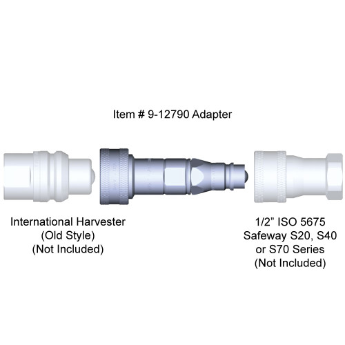 1/2" ISO 5675 Tip To International Harvester (Old Style) Body Coupler Adapter Safeway S25-4-7D [904878]