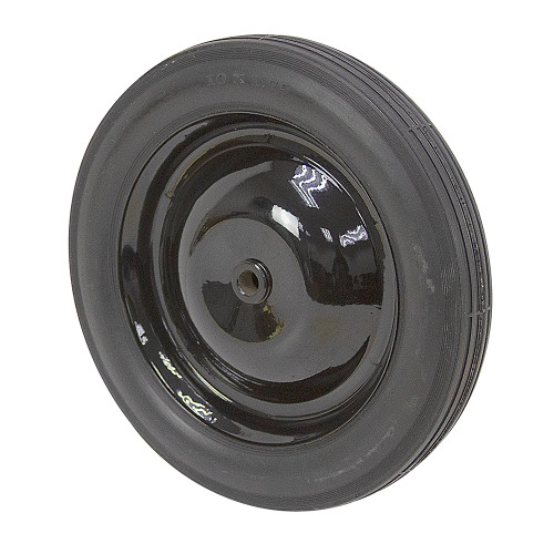 10 x 1.75 Ribbed Tread Semi Pneumatic Tire on Steel Wheel [700571]