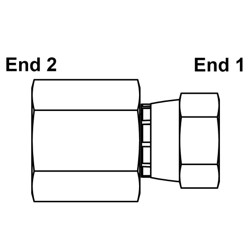 JIC 10 Female Swivel x 1/2" NPT Female Straight 6506-10-08 Adapter [901099]