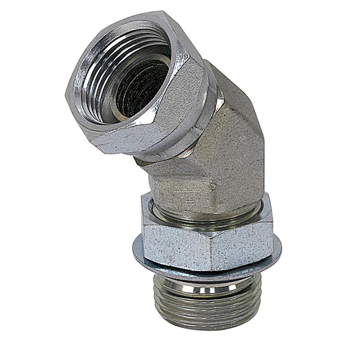 SAE 8 Male x 3/8" NPT Female Swivel 45 Degree Elbow 6902-08-06 Adapter [901125]