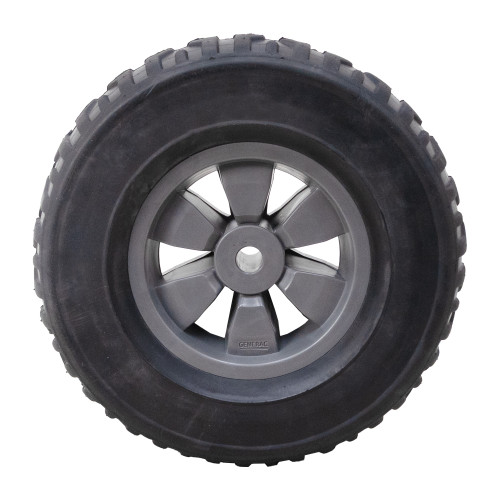 10" x 3" Semi-Pneumatic Tire on Grey Plastic Wheel Generac