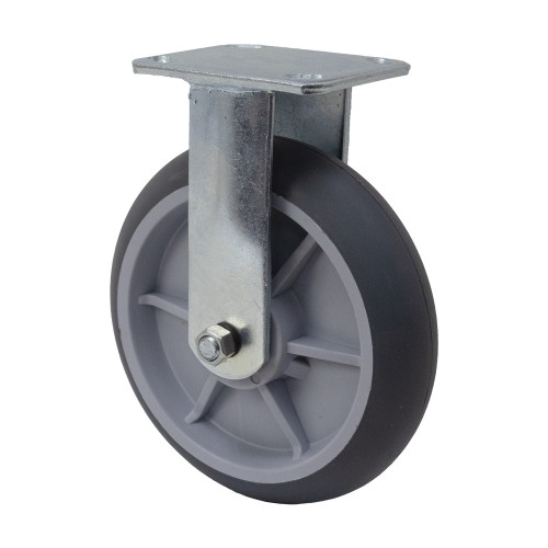 Main View 8" x 2" Rigid Plate Caster Jescraft CTR-8PLR