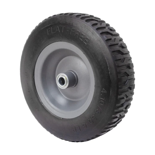 4.10/3.50-6 LP Solid Rubber Flat Free Wheel Assembly