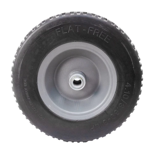 4.10/3.50-6 LP Solid Rubber Flat Free Wheel Assembly