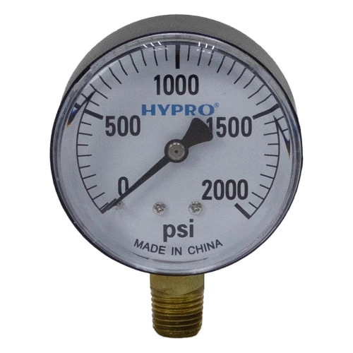 2000 PSI Pressure 2-1/2" Dia. Dry Lower Mount 1/4" NPT Gauge