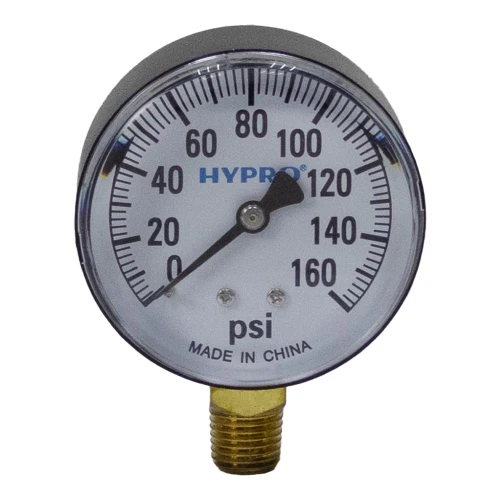 160 PSI Pressure 2-1/2" Dia. Dry Lower Mount 1/4" NPT Gauge