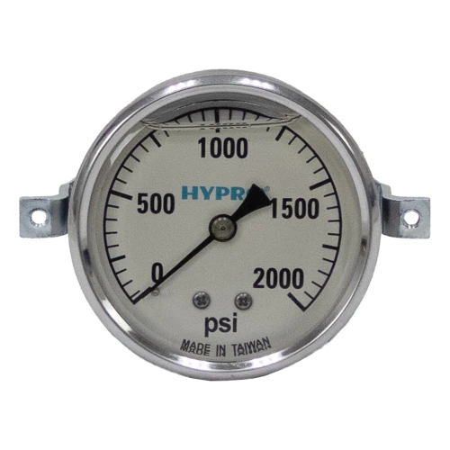 5000 PSI Pressure 2-1/2" Dia. Liquid Filled Back Mount 1/4" NPT Gauge w/Bracket