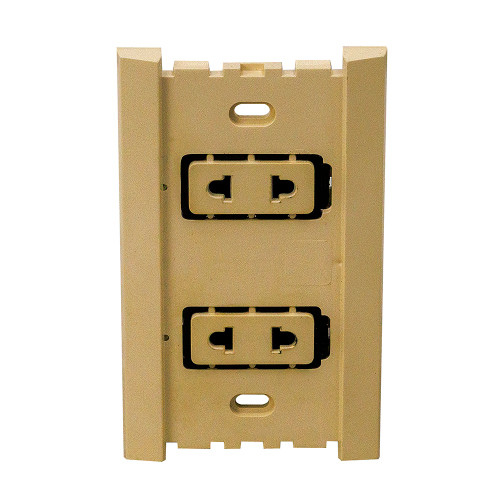 15 Amp 240 Volt Duplex Euroamericana Outlet Luminex LX-303 [500444]