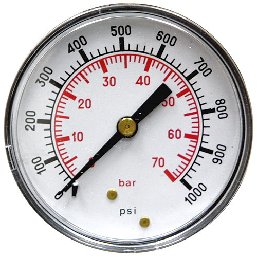 1000 PSI 2.5" BM Dry Gauge [200298]