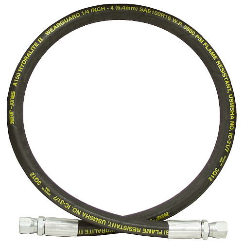 1/4" x 18" JIC 4F Swivel x JIC 4F Swivel SAE 100R16 Hydraulic Hose Assembly 5800 PSI NRP Jones [901277]