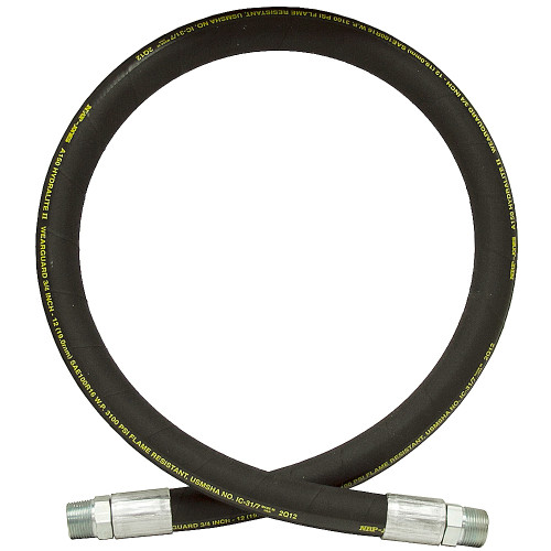 3/4"x12" 3/4 NPTM x 3/4 NPTM  SAE 100R16 Hydraulic Hose Assembly 3000 PSI NRP Jones [900165]