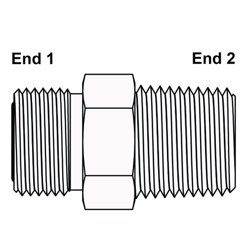 ORFS 16 Male x 1" NPT Male Straight FF2404-16-16 Adapter [901669]