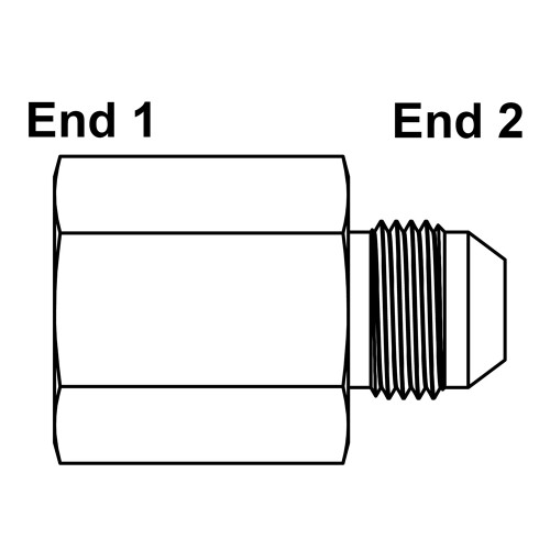 JIC 12 Female x JIC 16 Male Straight 2406-12-16 Adapter [901631]