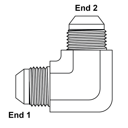 JIC 4 Male x JIC 4 Male 90 Degree Elbow 2500-04-04 Adapter [901636]