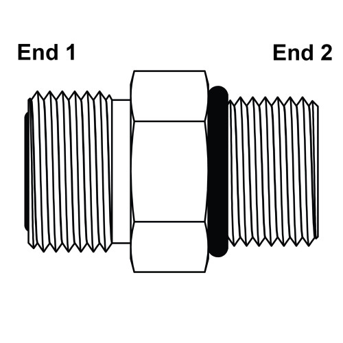 ORFS 6 Male x SAE 4 Male Straight FF6400-06-04 Adapter [901677]