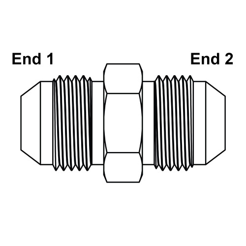 JIC 12 Male x JIC 10 Male Straight 2403-12-10 Adapter [901618]