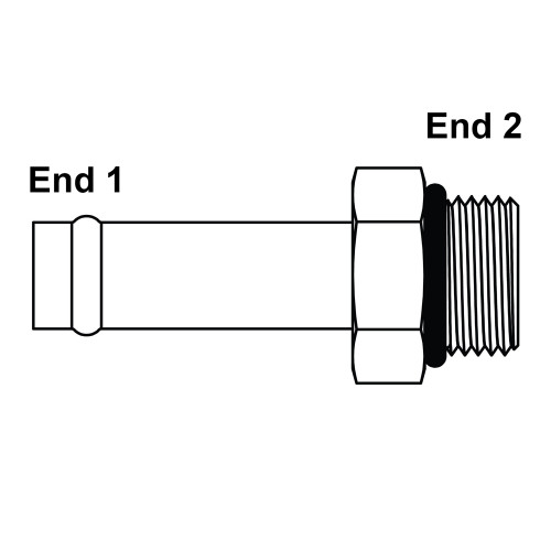 1/4" Hosebarb x SAE 4 Male Straight 4604-04-04 Adapter [901541]