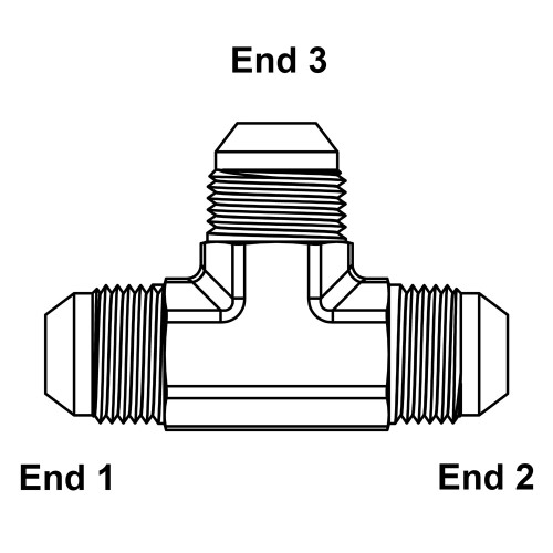 JIC 6 Male x JIC 6 Male x JIC 6 Male Tee 2603-06-06-06 Adapter [901701]