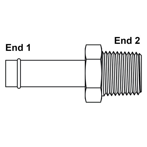 1/4" Hosebarb x 1/4" NPT Male Straight 4404-04-04 Adapter [901542]