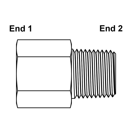 SAE 6 Female x 3/8" NPT Male Straight 6404-06-06 Adapter [901771]