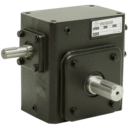 10:1 Right Angle Cast Iron Worm  Gear Reducer 3.47 HP Right Output Worldwide HDRS-237-10-R [601962]