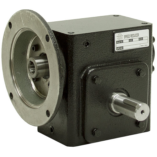 10:1 Right Angle Cast Iron Worm Gear Reducer 2.77 HP 56C Right Output Worldwide HDRF-206-10-R-56C [602042]
