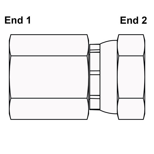 1/4" NPT Female x 1/4" NPT Female Swivel Straight 1405-04-04 Adapter [900363]