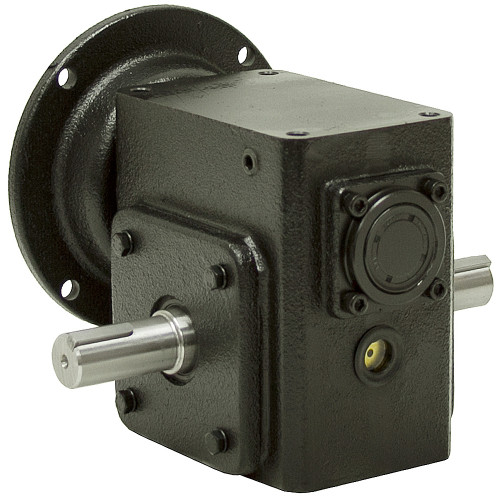 60:1 Right Angle Cast Iron Worm Gear Reducer 1.16 HP 56C Dual Output Worldwide HDRF-262-60-DE-56C [602147]