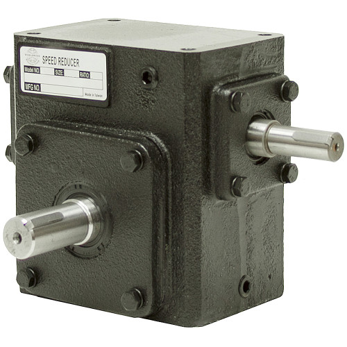 10:1 Right Angle Cast Iron Worm  Gear Reducer 0.77 HP Left Output Worldwide HDRS-133-10-L [601894]