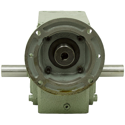 5:1 Right Angle Cast Iron Worm Gear Reducer 3.91 HP 56C Dual Output Worldwide R237-5:1-56C-3.91-DE [602269]