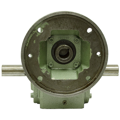 5:1 Right Angle Cast Iron Worm Gear Reducer 9.1 HP 184TC Dual Output Worldwide R325-5:1-184TC-9.1DE [602271]
